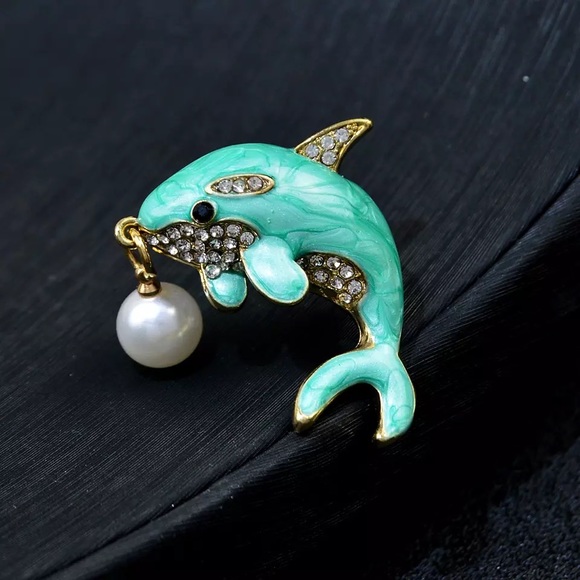 NEW ENAMEL WHALE BROOCH / PIN - Picture 5 of 6